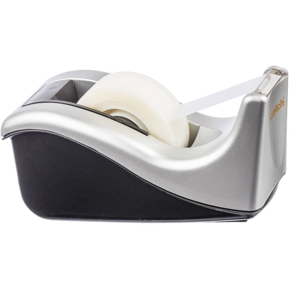 Tapes & Adhesives - Scotch C60-ST Tape Dispenser Desktop Small 30mm Core No  Tape Black & Silver - Cultural Choice Workplace Supplies
