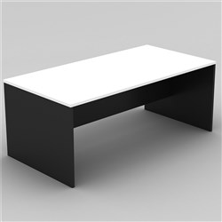 OM Classic Straight Desk 720Hx1800Wx900mmD White and Charcoal
