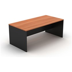 OM Classic Straight Desk 720Hx1500Wx900mmD Cherry and Charcoal
