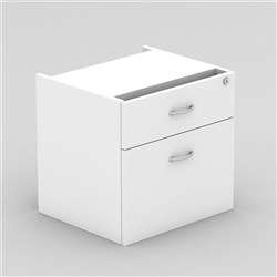 OM Classic Fixed Pedestal 450Hx464Wx400mmD 1 Drawer 1 File Drawer All White
