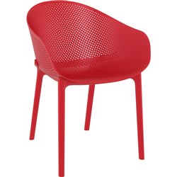 Sky Hospitality Tub Chair Heavy Duty Indoor/Outdoor Use Red Polypropylene