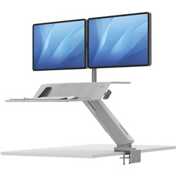 Fellowes Lotus? RT Sit-Stand Workstation Dual Monitor White