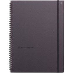 Whitelines Book Spiral Hard Cover A4 5mm Squares 100gsm 160 Page Side Bound Black