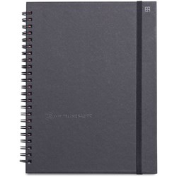 Whitelines Book Spiral A5 Hard Cover 5mm Squares Ruled 100gsm 160 Page Black