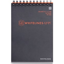 Whitelines Book Spiral A6 8mm Ruled 80gsm 140 Page Top Bound