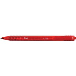 Stat Retractable Ballpoint Pen Medium 1mm Red BOX12