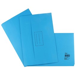STAT DOCUMENT WALLET FOOLSCAP Manilla Blue Pack of 25