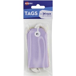 Avery Scallop Tags 96x48mm Multi-Colour Pack of 24
