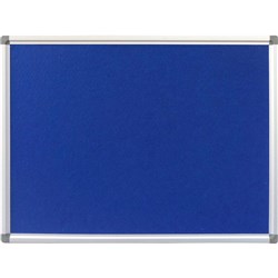 Rapidline Pinboard 1800W x 15D x 1200mmH Blue Felt Aluminium Frame