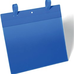 Durable Logistic Pocket Binder A4 Landscape Blue Pack of 50