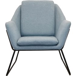 Rapidline Cardinal Lounge Chair 1 Seater 755W x 800D x 870mmH Light Blue Fabric