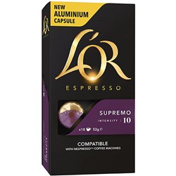 L'OR Espresso Coffee Capsules Supremo Box 100