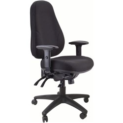 Buro Persona Heavy Duty Task Chair With Arms and Seat Slide Black Fabric