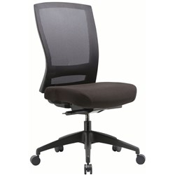 Buro Mentor Mesh Chair No Arms Nylon Base Black Fabric Seat Mesh Back