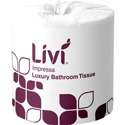 Livi Impressa Toilet Paper Rolls 2 ply 400 Sheets Box of 48