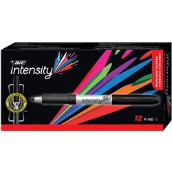Bic Intensity Permanent Marker Fine Black Box Of 12