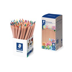 Staedtler Natural Jumbo Coloured Pencils Triangular Assorted Cup of 72