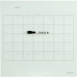 Quartet Glass Dry Erase Planner 450 x 450mm White