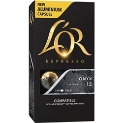 L'OR Espresso Coffee Capsules Onyx Box Of 100