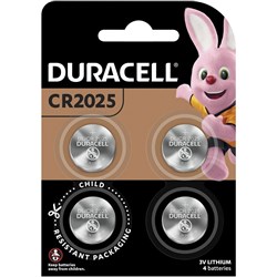 Duracell 2025 Lithium Coin Battery Pack of 4