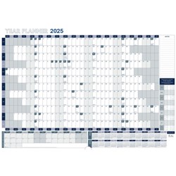 Dated Wall Planner 870 x 610mm Year To View White And Blue