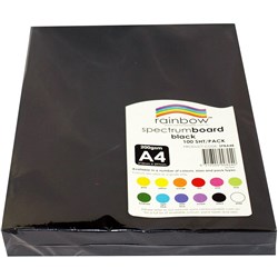 Rainbow Spectrum Board A4 220 gsm Black 100 Sheets