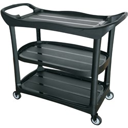 Compass 3 Shelf Utility Cart 160W x 56D x 128cmH Black