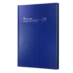 Collins Kingsgrove Financial Year Diary A5 Day to Page Blue