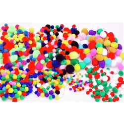 Jasart Pom Poms Neon Assorted Pack of 150