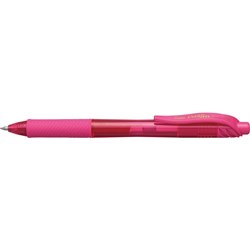 PENTEL ENERGEL X GEL PEN BL107 Fine Retractable Pink Box of 12