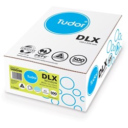 Tudor Window Face Envelope DLX Press Seal Secretive Position 1 Box of 500
