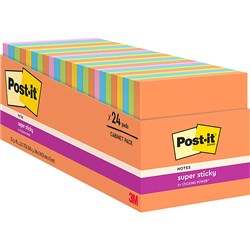 Post-It 654-24SSAU-CP Super Sticky Notes 76x76mm Cabinet Pack Rio De Janeiro 24 Pack
