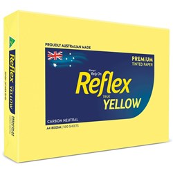 Reflex Copy Paper Tinted A4 80gsm Yellow Ream of 500