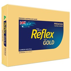 Reflex Copy Paper Tinted A4 80gsm Gold Ream of 500