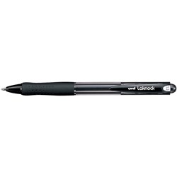 Uni SN100 Laknock Ballpoint Pen Retractable Medium 1mm Black