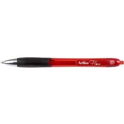 ARTLINE FLOW RETRACTABLE PEN 1.0mm Red Box of 12