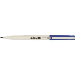 Artline 210 Fineliner Pen Medium 0.6mm Blue BOX12