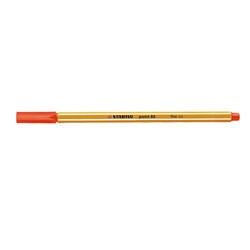 STABILO FINELINER POINT 88 0.4mm Red Box of 10