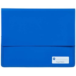 Marbig Polypick Document Wallet A4 Heavy Duty 45mm Gusset Blue