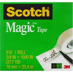 Scotch 810-4 Magic Tape 19mmx25m Multipack Pack of 4