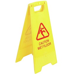 Italplast A-Frame Safety Sign Caution Wet Floor 390W x 300D x 595mmH Yellow