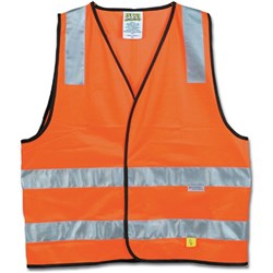 Maxisafe Hi-Vis Day Night Safety Vest Medium Orange