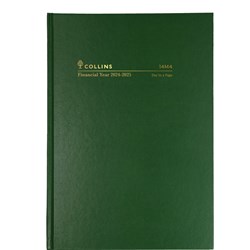 Collins Financial Year Diary A4 Day To Page Green