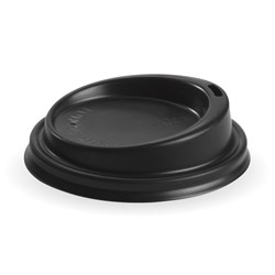 BioPak 80mm PS Black Small Lid - Carton 1000