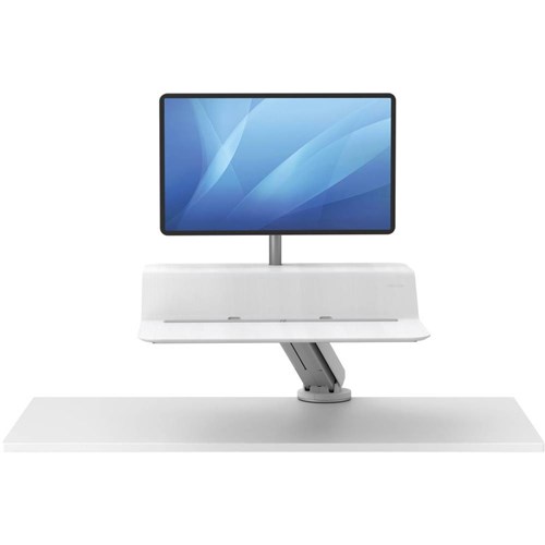 Office Furniture Fellowes Lotus Rt Sit Stand Workstation Single Monitor White Cultural