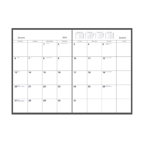 Diaries & Calendars - Collins Colplan Planner A4 Month To View Geo Blue ...