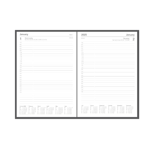 Diaries & Calendars - Debden Silhouette Diary A4 Day To Page Navy ...